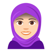 🧕🏻 Emoji Mulher Com Véu: Pele Clara na JoyPixels 4.0.
