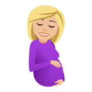 🤰🏼 Emoji Mujer Embarazada: Tono De Piel Claro Medio en JoyPixels 4.0.