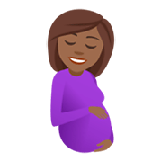 Emoji 🤰🏾 Donna Incinta: Carnagione Abbastanza Scura su JoyPixels 4.0.
