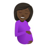 🤰🏿 Emoji Mujer Embarazada: Tono De Piel Oscuro en JoyPixels 4.0.