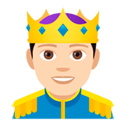 Emoji 🤴🏻 Principe: Carnagione Chiara su JoyPixels 4.0.