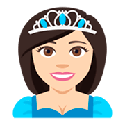 👸🏻 Emoji Princesa: Tono De Piel Claro en JoyPixels 4.0.