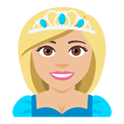 👸🏼 Emoji Princesa: Tono De Piel Claro Medio en JoyPixels 4.0.