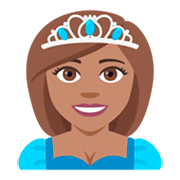 Émoji 👸🏽 Princesse : Peau Légèrement Mate sur JoyPixels 4.0.