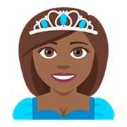 👸🏾 Emoji Prinzessin: mitteldunkle Hautfarbe JoyPixels 4.0.