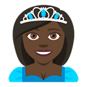 Émoji 👸🏿 Princesse : Peau Foncée sur JoyPixels 4.0.