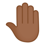 🤚🏾 Emoji Dorso De La Mano: Tono De Piel Oscuro Medio en JoyPixels 4.0.