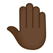 Emoji 🤚🏿 Dorso Mano Alzata: Carnagione Scura su JoyPixels 4.0.