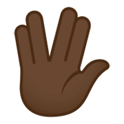 🖖🏿 Emoji Saudação Vulcana: Pele Escura na JoyPixels 4.0.