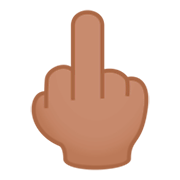🖕🏽 Emoji Dedo Corazón Hacia Arriba: Tono De Piel Medio en JoyPixels 4.0.