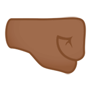🤜🏾 Emoji Puño Hacia La Derecha: Tono De Piel Oscuro Medio en JoyPixels 4.0.