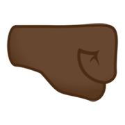 🤜🏿 Emoji Faust nach rechts: dunkle Hautfarbe JoyPixels 4.0.
