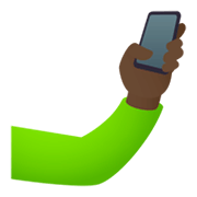 🤳🏿 Emoji Selfi: Tono De Piel Oscuro en JoyPixels 4.0.