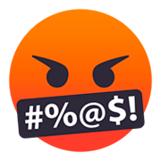 🤬 Emoji Rosto Com Símbolos Na Boca na JoyPixels 4.0.