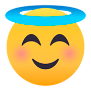 Emoji 😇 Faccina Con Sorriso E Aureola su JoyPixels 4.0.