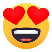 😍 Emoji Cara Sonriendo Con Ojos De Corazón en JoyPixels 4.0.