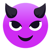 Emoji 😈 Faccina Con Sorriso E Corna su JoyPixels 4.0.