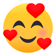 🥰 Emoji lächelndes Gesicht mit Herzen JoyPixels 4.0.
