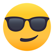 Emoji 😎 Faccina Con Sorriso E Occhiali Da Sole su JoyPixels 4.0.