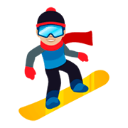 🏂🏼 Emoji Practicante De Snowboard: Tono De Piel Claro Medio en JoyPixels 4.0.