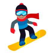 Émoji 🏂🏽 Snowboardeur : Peau Légèrement Mate sur JoyPixels 4.0.
