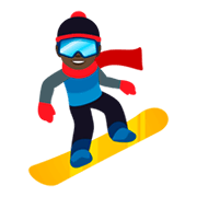 🏂🏿 Emoji Praticante De Snowboard: Pele Escura na JoyPixels 4.0.