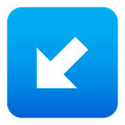 ↙️ Emoji Seta Para Baixo E Para A Esquerda na JoyPixels 4.0.