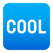 🆒 Emoji Wort „Cool“ in blauem Quadrat JoyPixels 4.0.