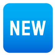 Émoji 🆕 Bouton Nouveau sur JoyPixels 4.0.