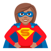 🦸🏽 Emoji Personaje De Superhéroe: Tono De Piel Medio en JoyPixels 4.0.