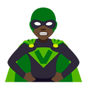 🦹🏿 Emoji Personaje De Supervillano: Tono De Piel Oscuro en JoyPixels 4.0.