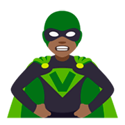 🦹🏾 Emoji Supervilão: Pele Morena Escura na JoyPixels 4.0.