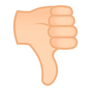 👎🏻 Emoji Daumen runter: helle Hautfarbe JoyPixels 4.0.