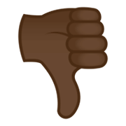 👎🏿 Emoji Daumen runter: dunkle Hautfarbe JoyPixels 4.0.