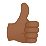 👍🏾 Emoji Pulgar Hacia Arriba: Tono De Piel Oscuro Medio en JoyPixels 4.0.