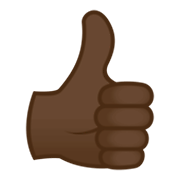 👍🏿 Emoji Polegar Para Cima: Pele Escura na JoyPixels 4.0.