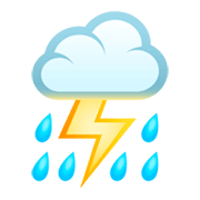 ⛈️ Emoji Nube Con Rayo Y Lluvia en JoyPixels 4.0.