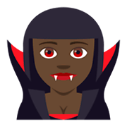 🧛🏿 Emoji Vampiro: Pele Escura na JoyPixels 4.0.