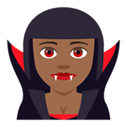 🧛🏾 Emoji Vampiro: Tono De Piel Oscuro Medio en JoyPixels 4.0.