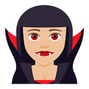 🧛🏼 Emoji Vampiro: Tono De Piel Claro Medio en JoyPixels 4.0.