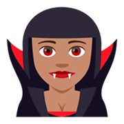 🧛🏽 Emoji Vampir: mittlere Hautfarbe JoyPixels 4.0.