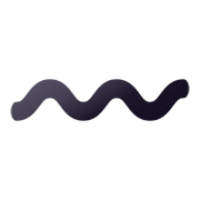 Emoji 〰️ Trattino Ondulato su JoyPixels 4.0.