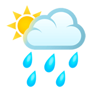 🌦️ Emoji Sol Detrás De Una Nube Con Lluvia en JoyPixels 4.0.