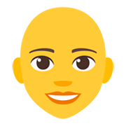 👩‍🦲 Emoji Mujer: Sin Pelo en JoyPixels 4.0.