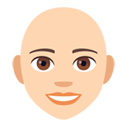👩🏻‍🦲 Emoji Mujer: Tono De Piel Claro Y Sin Pelo en JoyPixels 4.0.