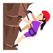 🧗🏻‍♀️ Emoji Mulher Escalando: Pele Clara na JoyPixels 4.0.