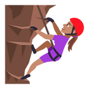 🧗🏽‍♀️ Emoji Mulher Escalando: Pele Morena na JoyPixels 4.0.