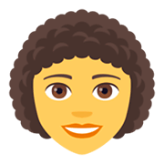 👩‍🦱 Emoji Frau: lockiges Haar JoyPixels 4.0.