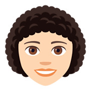 👩🏻‍🦱 Emoji Mujer: Tono De Piel Claro Y Pelo Rizado en JoyPixels 4.0.