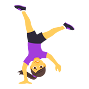 🤸‍♀️ Emoji Mujer Haciendo Voltereta Lateral en JoyPixels 4.0.